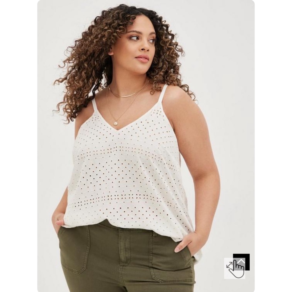 NWOT New Torrid Sophie Eyelet Swing Cami 0